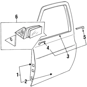 Mirror Assembly - Mazda (BR94-69-170B)