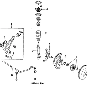 Front Hub & Bearing - Mazda (1391-33-075-MV)