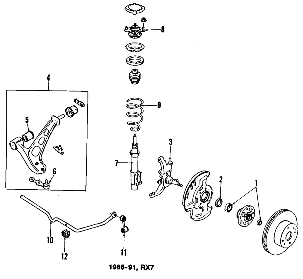 Front Hub & Bearing - Mazda (1391-33-075-MV)
