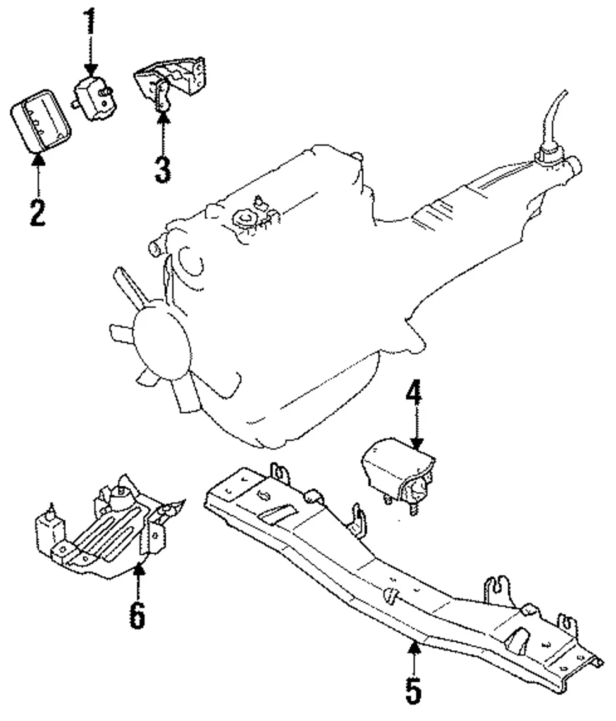 Rubber Eng Mtg - Mazda (UB39-39-040F)