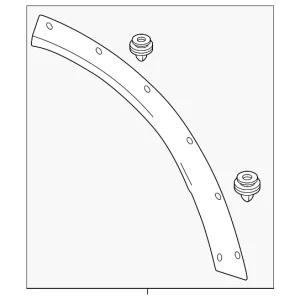 Wheel Opening Molding - Mazda (KJK8-51-W50A-33)