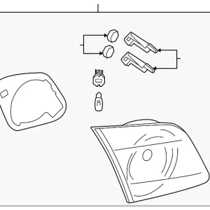 Backup Lamp Assembly - Mazda (BN8F-51-3J0C)