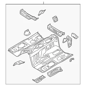 Front Floor Pan - Mazda (FF14-53-600)