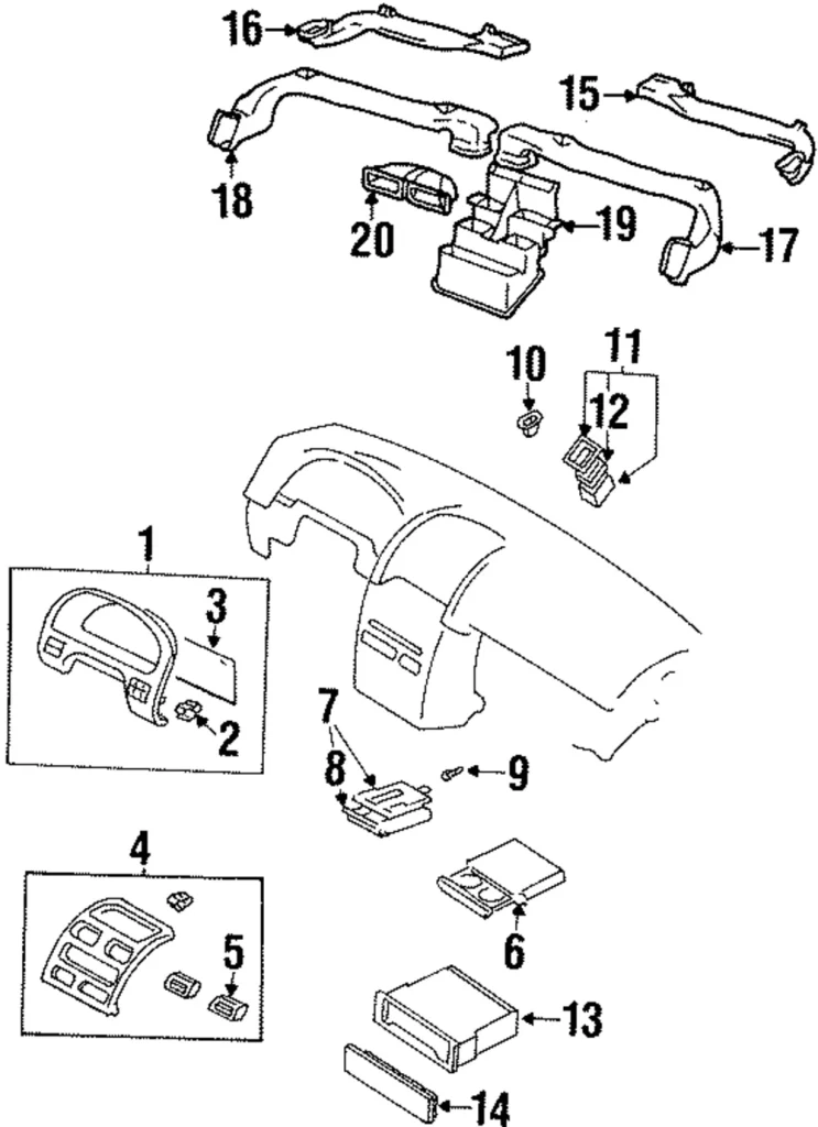 Center Panel - Mazda (LB82-55-210B)