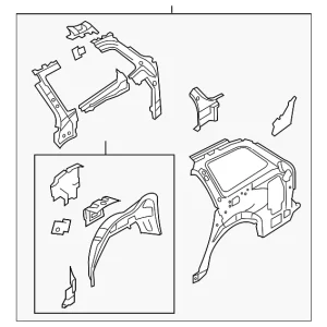Inner Panel Assembly - Mazda (GMYE-71-100A)