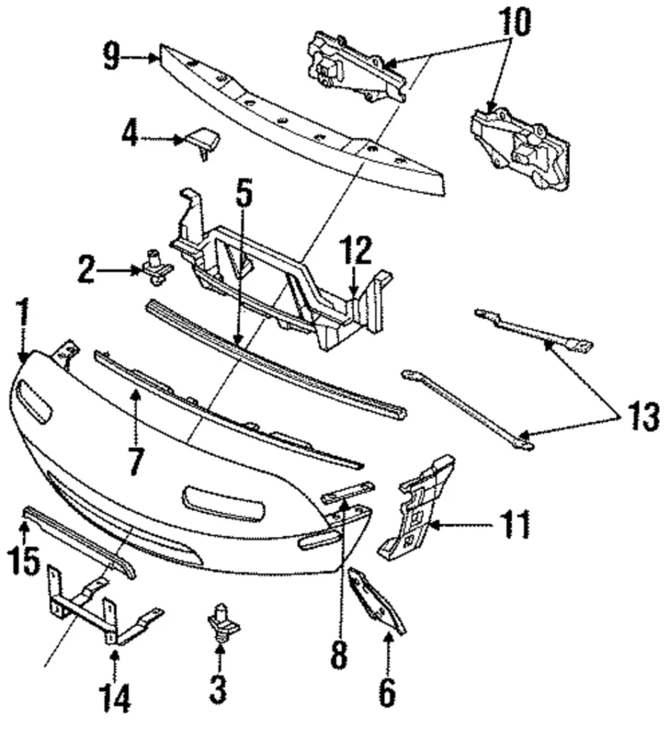 Bumper Cover Bracket - Mazda (NA01-50-1C0)