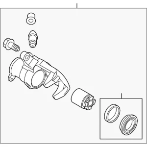 Caliper Assembly - Mazda (TKY8-26-61XC)