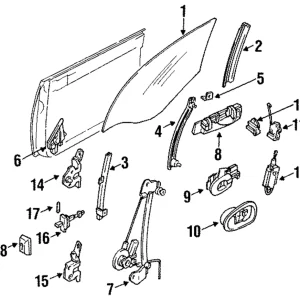 Window Regulator - Mazda (HG30-59-560D)