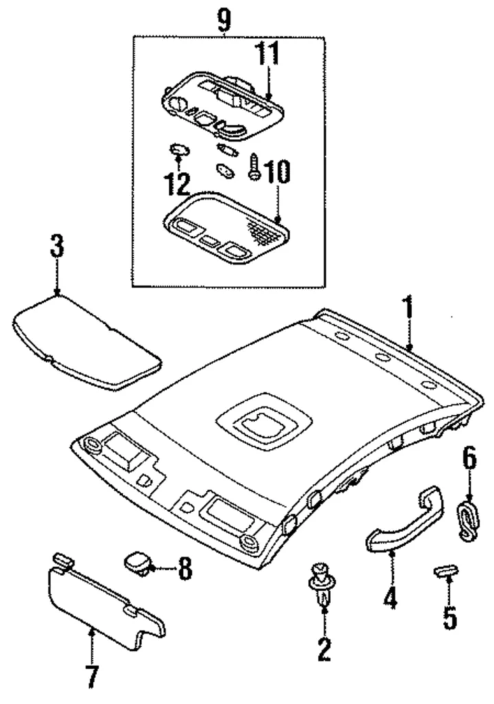 Sun-Visor Adapter - Mazda (B01A-69-261A-06)