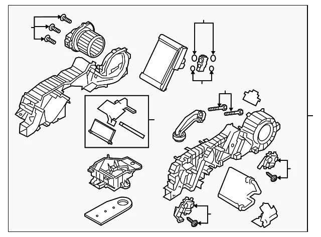 AC & Heater Assembly - Mazda (TK48-61-87XC)