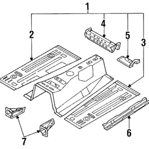Floor Rail Joint Assembly - Mazda (NA01-54-482)