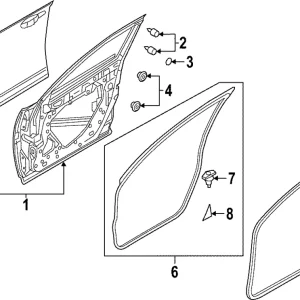 Door Shell - Mazda (DNY0-58-02XA)