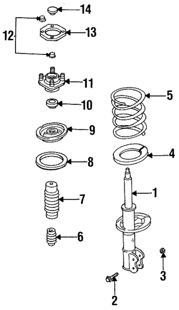 Strut - Mazda (GC5D-34-900A)