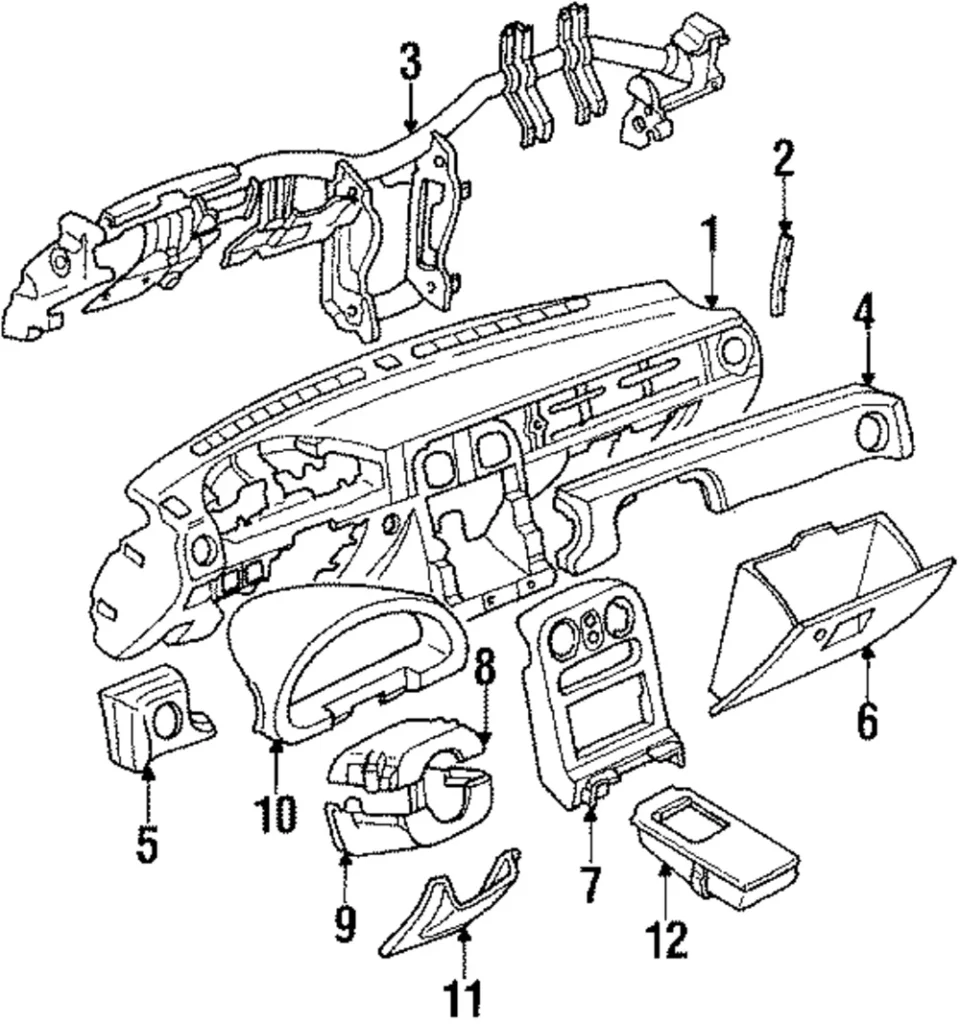 Center Cover - Mazda (NA01-55-210B-00)