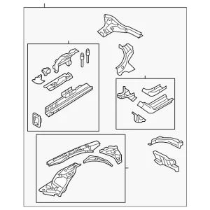 Apron/Rail Assembly - Mazda (FE01-53-200)