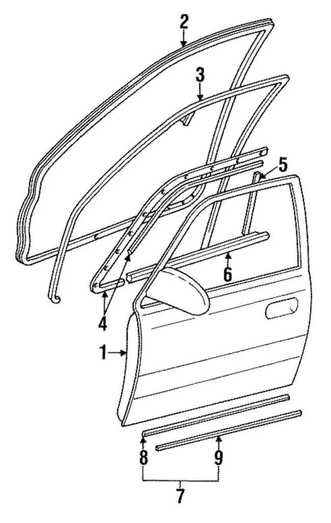 Weatherstrip - Mazda (H260-59-760A)
