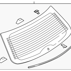 Lift Gate Glass - Mazda (TK21-63-930)