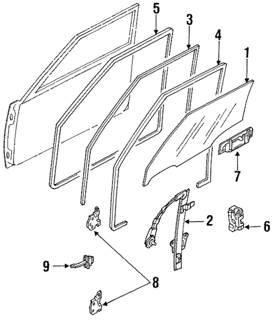 Weatherstrip - Mazda (B455-58-760F)
