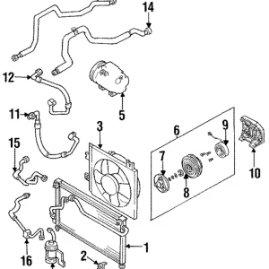 A/C Condenser Fan Motor - Mazda (GD1E-61-710)