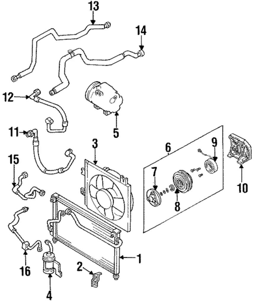 A/C Condenser Fan Motor - Mazda (GD1E-61-710)