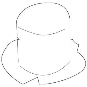 Windshield Pillar Trim Grommet - Mazda (GK2E-68-155A)