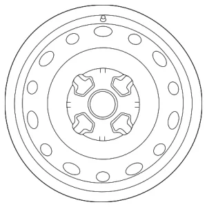 Wheel, Steel - Mazda (9965-U3-6050)