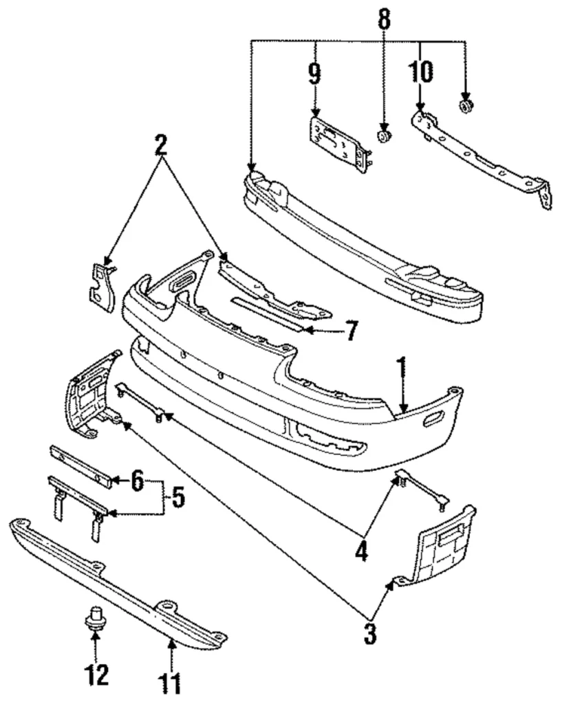 Bumper Cover Bracket - Mazda (GA2A-50-1B0)