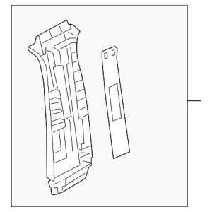 Upper Center Pillar Trim - Mazda (DM0P-68-190-75)