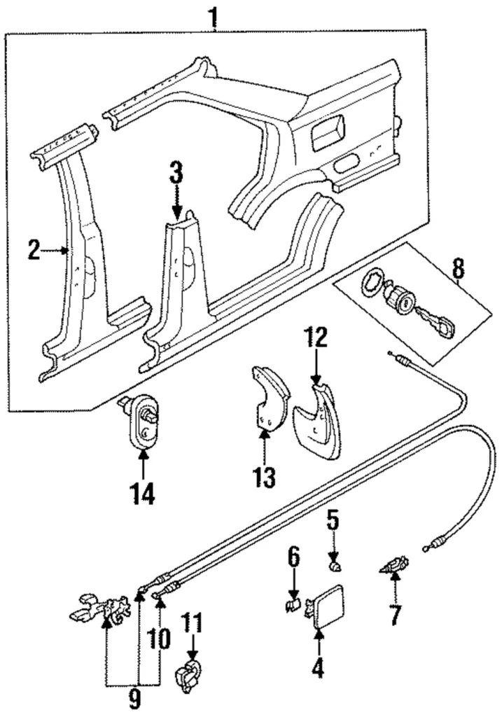 Fuel Door Spring - Mazda (B456-42-451)