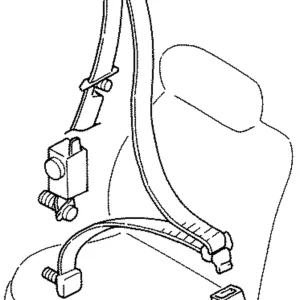 Belt & Retractor - Mazda (LB83-57-730D-09)