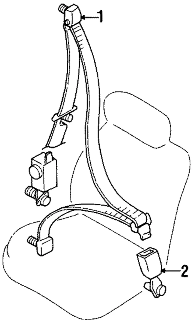 Belt & Retractor - Mazda (LB83-57-730D-09)
