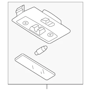 Dome Lamp Assembly - Mazda (D350-51-310E-30)