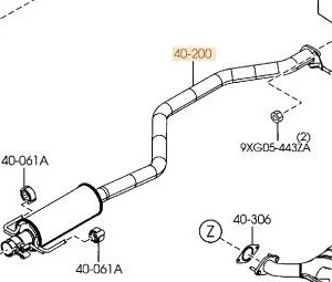 Resonator & Pipe - Mazda (L505-40-300D)