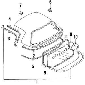 Weatherstrip - Mazda (NA01-R1-881B)