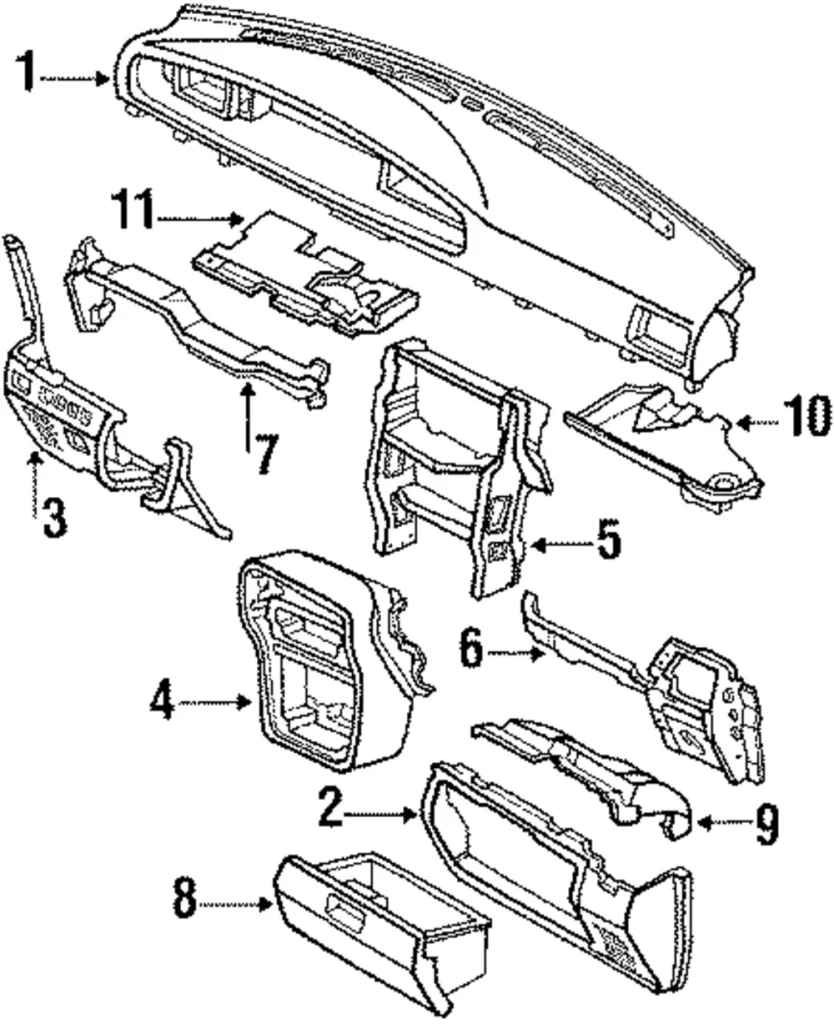 Instrument Panel - Mazda (GJ25-64-270B-19)