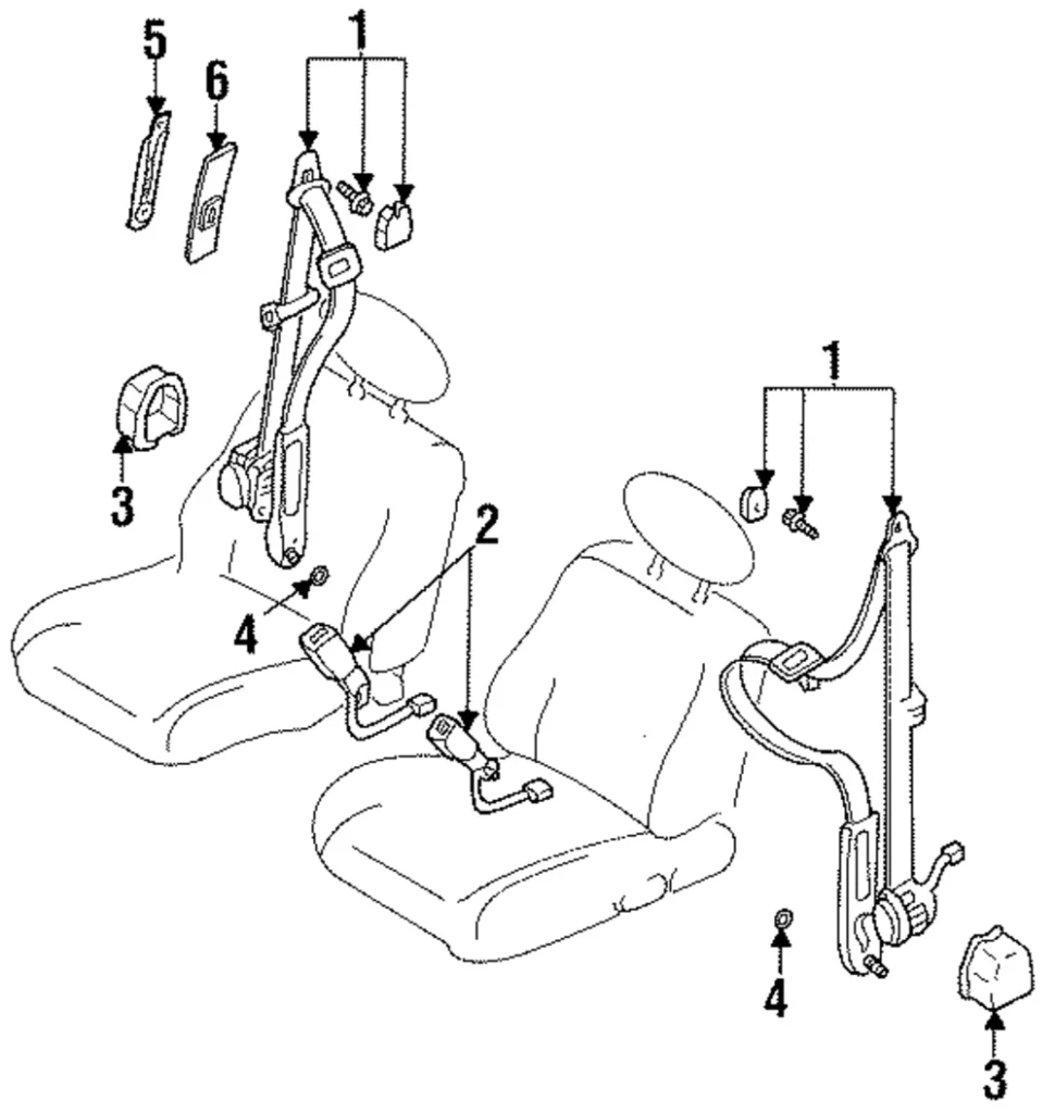 Buckle - Mazda (GB8A-57-620-29)
