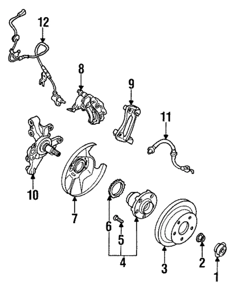 Disc Brake Caliper Bracket - Mazda (GA2E-26-28X)
