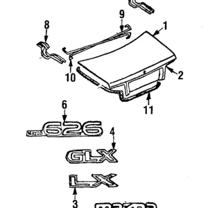 Nameplate - Mazda (G030-51-780B)