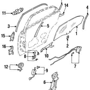 Window Regulator - Mazda (GB6J-72-560D)