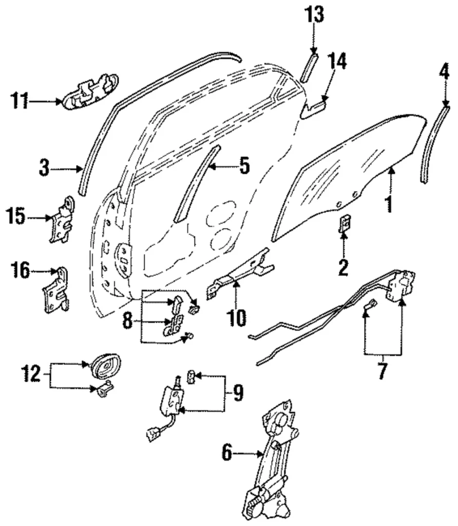 Handle, Inside - Mazda (GA2K-58-330B-29)