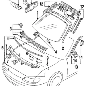 Weatherstrip Retainer - Mazda (GA2A-50-G30C)