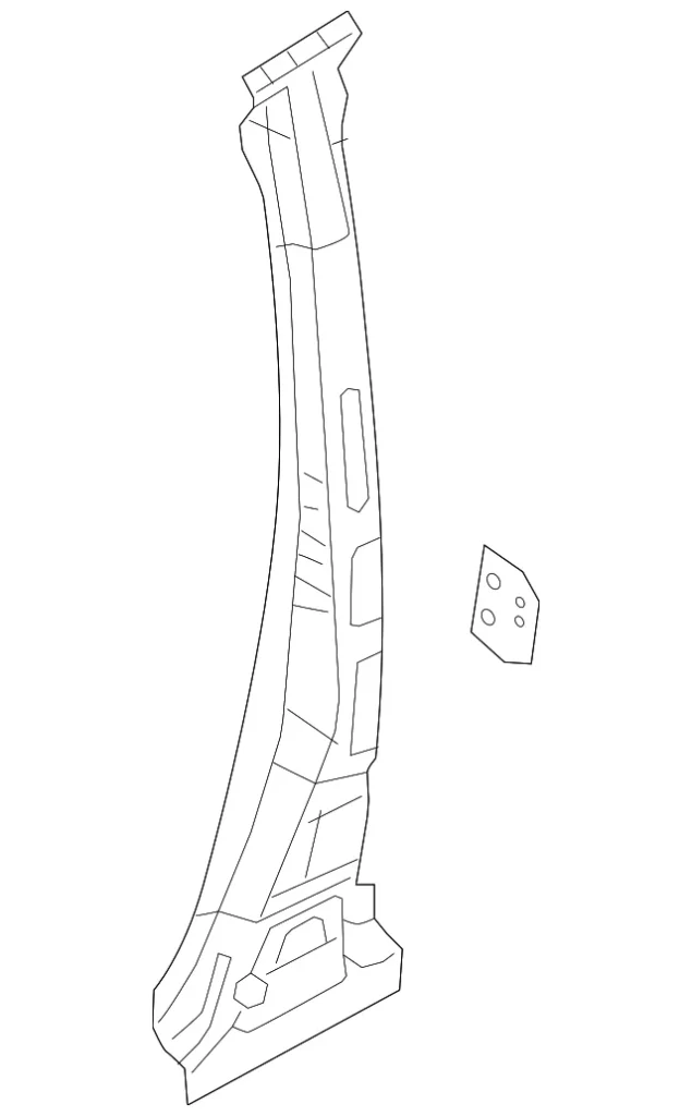 Center Pillar Reinforced - Mazda (KD53-70-360A)