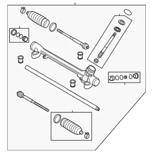 Steering Gear - Mazda (KD31-32-110L)