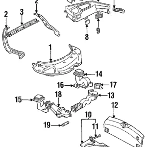 Trunk Side Trim Bracket - Mazda (FD01-68-8H7)