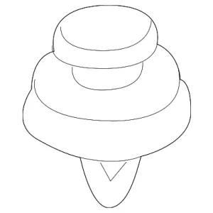 Pkg Tray Trim Fastener - Mazda (GHK1-68-AB1)
