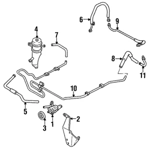 Power Steering Pump Mount Bracket - Mazda (HG30-32-609)