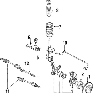 Steering Knuckle - Mazda (GJ56-33-030E)