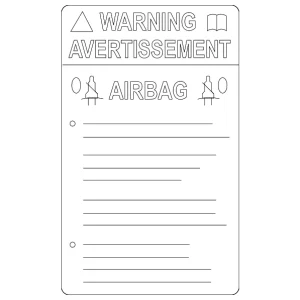 Air Bag Label - Mazda (GEA1-57-K92)