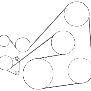 Serpentine Belt - Mazda (L3K9-15-909A)