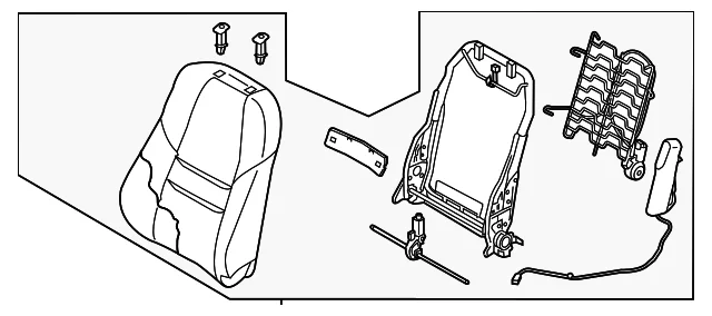 Seat Back Assembly - Mazda (TS71-88-180-39)